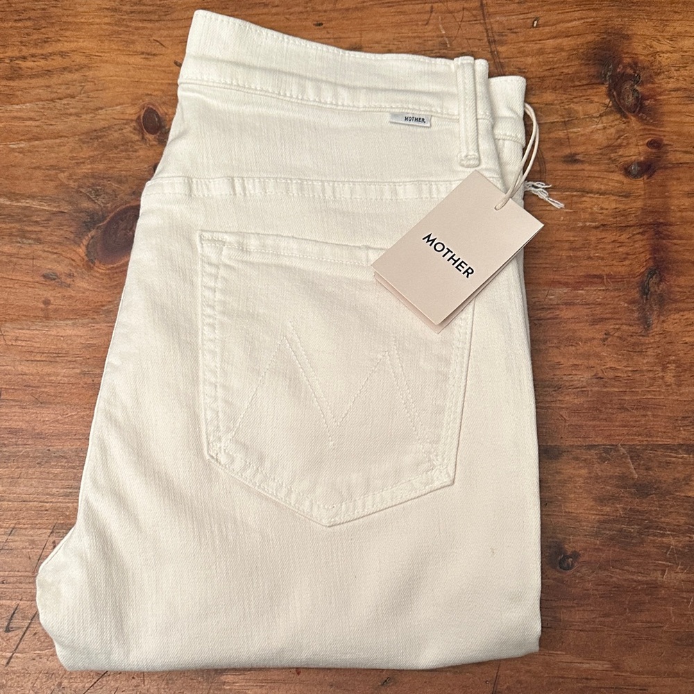 MOTHER Cream Denim Jeans NWT size 30
